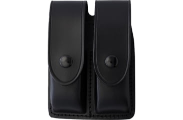 Image of Sheath Smooth Leather Double Magazine Pouch, Black, SH1242 DMC001