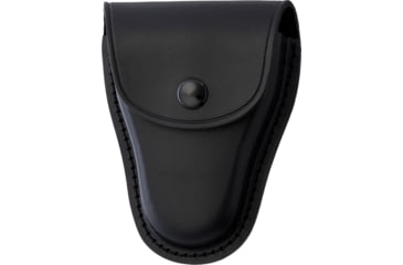 Image of Sheath Smooth Leather Handcuff Case, Black, SH1239  HCC001