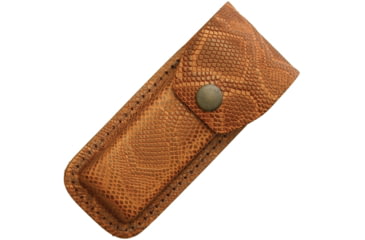 Image of Sheath Leather Sheath, Fits 4.5in To 5.25in Folding Knife, Python Pattern, Genuine Leather Construction, SH1203