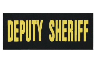 Image of Shellback Tactical Deputy Sheriff ID Placard, Hook Back, 2 x 5in?h, Gold on Black, One Size Fits Most SBT-X213230-DSH-GB