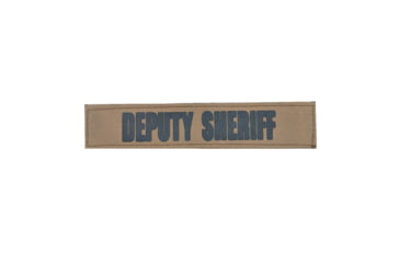 Image of Shellback Tactical ID Placard w/ Hook Back, 1x5in, Deputy Sheriff/Black On Coyote, SBT-X213231A-DSH-BC