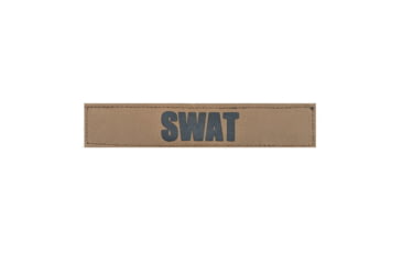 Image of Shellback Tactical ID Placard w/ Hook Back, 1x5in, SWAT/Black On Coyote, SBT-X213231A-SWT-BC
