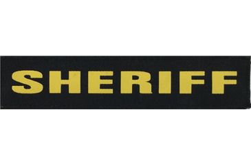 Image of Shellback Tactical Sheriff ID Placard, Hook Back, 1 x 5in?h, Gold on Black, One Size Fits Most SBT-X213231A-SH-GB