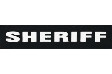 Image of Shellback Tactical Sheriff ID Placard, Hook Back, 1 x 5in?h, White on Black, One Size Fits Most SBT-X213231A-SH-WB