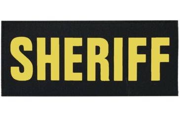 Image of Shellback Tactical Sheriff ID Placard, Hook Back, 2 x 5in?h, Gold on Black, One Size Fits Most SBT-X213230-SH-GB