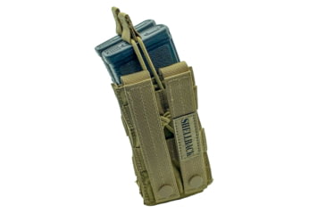 Image of Shellback Tactical Single Stacker Open Top Pouch for Two M4/AR15 Mag, Coyote, One Size, SBT-1100-CT