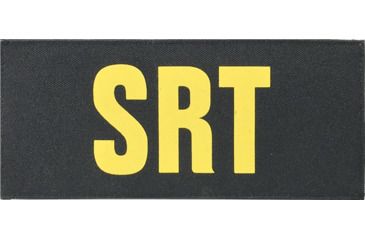 Image of Shellback Tactical SRT ID-Placard, Hook Back, 2 x 5in?h, Gold on Black, One Size Fits Most SBT-X213230-SRT-GB