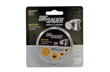 Image of SIG SAUER AIRAMMOMATCHPB177500 Match .177 Pellet Lead Flat Nose