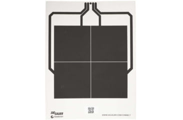 Image of SIG SAUER T300 5-Pack 4 Square Targets, Black, SC-T356