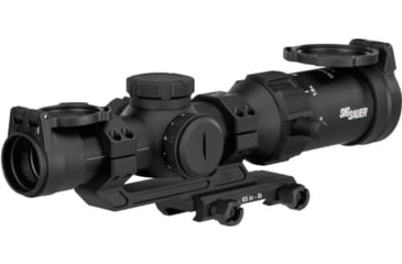 Image of Sig Sauer TANGO SPR, Rifle Scope, 1-4X Magnification, Second Focal Plane, Hellfire Quadplex Illuminated FL-4 Reticle, 24mm Objective, 30mm Main Tube, Black, Includes ALPHA MSR 1.535" Mount, SOTS41000