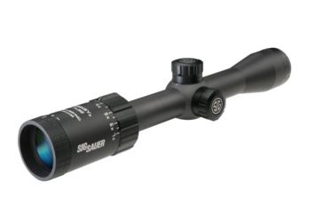 Image of SIG SAUER Whiskey3 2-7x32mm Rifle Scope 1 inch Tube, Second Focal Plane, Black, Quadplex Reticle, MOA, SOW32201