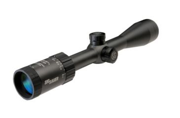Image of SIG SAUER Whiskey3 3-9x40mm Rifle Scope 1 inch Tube, Second Focal Plane, Black, BDC-1 Standart Quadplex Reticle, MOA, SOW33204