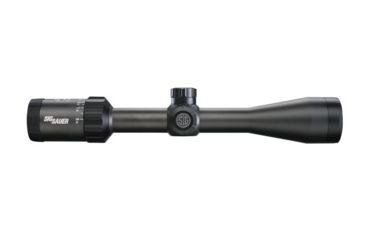 Image of SIG SAUER Whiskey3 3-9x40mm Rifle Scope 1 inch Tube, Second Focal Plane, Black, BDC-1 Standart Quadplex Reticle, MOA, SOW33204