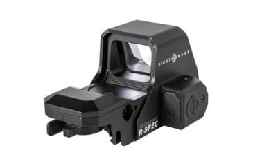 Image of SightMark Ultra Shot R-Spec 1x 33x24 mm Reflex Red Dot Sight, 5 MOA dot, 3 MOA dot with 50 MOA circle, 3 MOA dot with 50 MOA crossshair, 3 MOA dot with 30 MOA circle/crosshair (subtensions total 50 MOA), Black, SM26032
