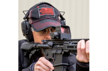 Image of SightMark Ultra Shot R-Spec 1x 33x24 mm Reflex Red Dot Sight, 5 MOA dot, 3 MOA dot with 50 MOA circle, 3 MOA dot with 50 MOA crossshair, 3 MOA dot with 30 MOA circle/crosshair (subtensions total 50 MOA), Black, SM26037