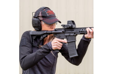 Image of SightMark Ultra Shot R-Spec 1x 33x24 mm Reflex Red Dot Sight, 5 MOA dot, 3 MOA dot with 50 MOA circle, 3 MOA dot with 50 MOA crossshair, 3 MOA dot with 30 MOA circle/crosshair (subtensions total 50 MOA), Black, SM26038