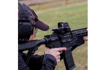 Image of SightMark Ultra Shot R-Spec 1x 33x24 mm Reflex Red Dot Sight, 5 MOA dot, 3 MOA dot with 50 MOA circle, 3 MOA dot with 50 MOA crossshair, 3 MOA dot with 30 MOA circle/crosshair (subtensions total 50 MOA), Black, SM26039