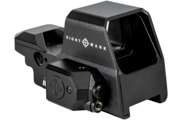 Image of SightMark Ultra Shot R-Spec 1x 33x24 mm Reflex Red Dot Sight, 5 MOA dot, 3 MOA dot with 50 MOA circle, 3 MOA dot with 50 MOA crossshair, 3 MOA dot with 30 MOA circle/crosshair (subtensions total 50 MOA), Black, SM26031