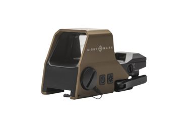Image of SightMark Ultra Shot R-Spec 1x 33x24 mm Reflex Red Dot Sight, 5 MOA dot, 3 MOA dot with 50 MOA circle, 3 MOA dot with 50 MOA crossshair, 3 MOA dot with 30 MOA circle/crosshair (subtensions total 50 MOA), Dark Earth, SM26031DE