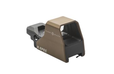 Image of SightMark Ultra Shot R-Spec 1x 33x24 mm Reflex Red Dot Sight, 5 MOA dot, 3 MOA dot with 50 MOA circle, 3 MOA dot with 50 MOA crossshair, 3 MOA dot with 30 MOA circle/crosshair (subtensions total 50 MOA), Dark Earth, SM26031DE