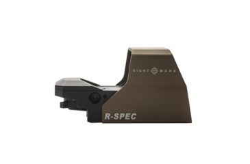 Image of SightMark Ultra Shot R-Spec 1x 33x24 mm Reflex Red Dot Sight, 5 MOA dot, 3 MOA dot with 50 MOA circle, 3 MOA dot with 50 MOA crossshair, 3 MOA dot with 30 MOA circle/crosshair (subtensions total 50 MOA), Dark Earth, SM26031DE