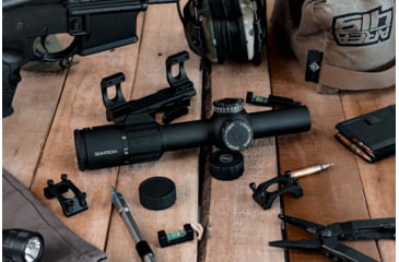 Image of Sightron S-TAC 1-6X 24mm Rifle Scope, 30mm Tube, Second Focal Plane, IR AR1 Reticle, Matte Black, 26022