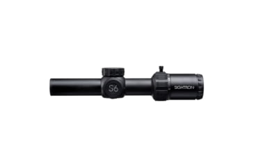 Image of Sightron S6 Rifle Scope, 1-6x24mm, 30mm Tube, Second Focal Plane, IR4A Reticle, Matte Black, Small, 66000