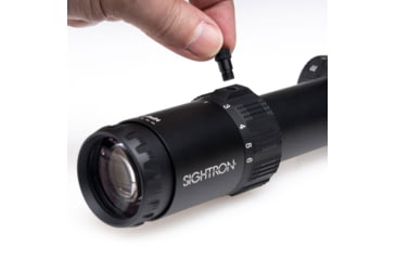 Image of Sightron S6 Rifle Scope, 1-6x24mm, 30mm Tube, Second Focal Plane, IR4A Reticle, Matte Black, Small, 66000