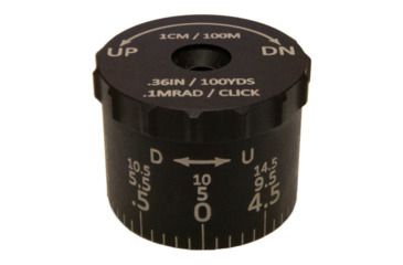 Image of Sightron SIII6 24x50mm Tactical elevation Knob, 0.1 MRAD, 14.5 MRAD, Black, MRAD, 74007