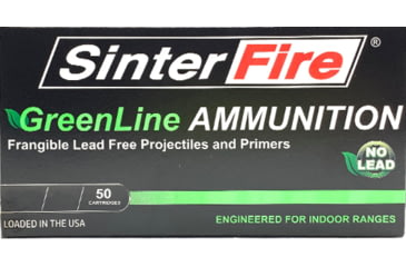 Image of SinterFire GreenLine 380 Auto 75 Grain Frangible Brass Cased Pistol Ammo, 50 Rounds, SF38075GL