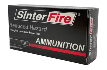 Image of SinterFire Reduced Hazard 380 Auto 75 Grain Frangible Brass Cased Pistol Ammo, 50 Rounds, SF38075RHA