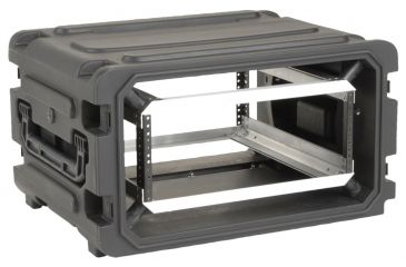 Image of SKB Cases 20 Deep 4U Roto Shockmount Rolling Rack 19 rackable x 20 deep x 7 high 3SKB-R04U20W