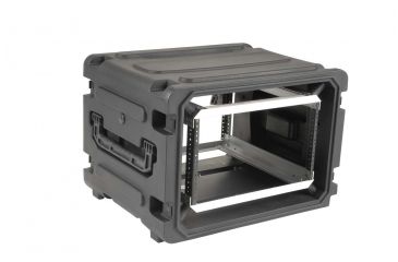 Image of SKB Cases 20 Deep 6U Roto Shockmount Rolling Rack 19 rackable x 20 deep x 10-1/2 high 3SKB-R06U20W