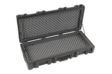 Image of SKB Cases 2R Roto Mil-Std Waterproof Case 8 Deep w/ Wheels &amp; Tow Handle (Black, w/ Foam) 44-1/4 x 17-1/2 x 8 2R4417-8B