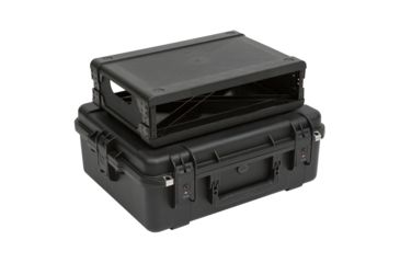 Image of SKB Cases 2U iSeries Injection Molded Fly Rack, Rackable Depth 13in, Black, 22in x 17in x 8in 3i-2217M82U