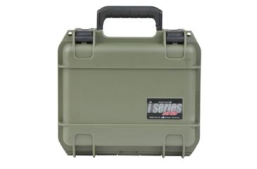 Image of SKB Cases iSeries 0907-4 Waterproof Utility Case Military Green, 10 3/4 X 9 3/4 X 4 7/8 3i-0907-4M-L