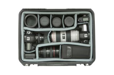 Image of SKB Cases iSeries Case w/Think Tank Designed Photo Dividers and Lid Organizer, Black, 17.5in x 12in x 5.5in 3i-1813-7DL