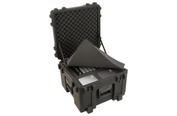 Image of SKB Cases Cases Roto Mil-Std Water Proof Case 14 Deep with pull handle and wheels 24x23.5x17.5, Cubed Foam, 3R1919-14B-CW