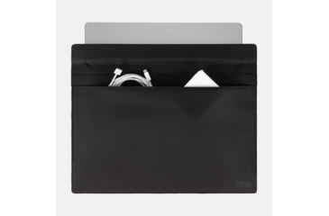 Image of SLNT Faraday Laptop Sleeve, Black Leather, 15/16in, SPS-L15BL