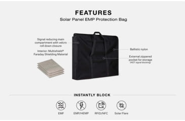 Image of SLNT Solar Panel EMP Protection Bag, Black, 150L, SPUF-SPU3