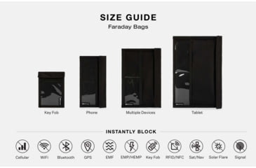 Image of SLNT Utility Faraday Bag, Black, Medium, SPUF-MBN