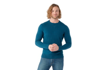 Image of Smartwool Sparwood Crew Sweater - Mens, Twilight Blue, Small, SW016426M58S