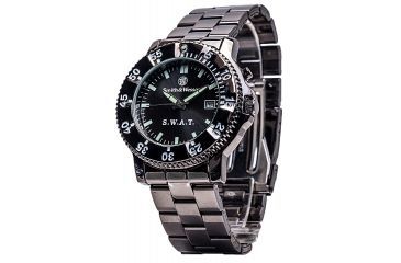 Image of Smith &amp; Wesson S.W.A.T. Watch - Back Glow, Metal Band SWW-45M SWW-45M
