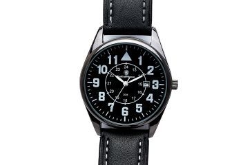 Image of Smith &amp; Wesson The Civilian Watch - Leather Strap, Round Dial SWW-6063 SWW-6063
