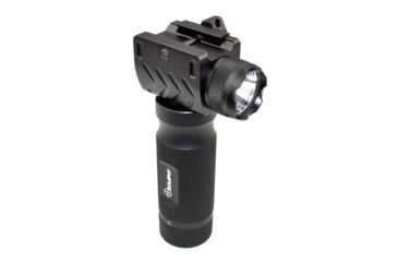 Image of Sniper Aluminum Fixed Foregrip with Integrated 260 Lumens Tac LED Flashlight, Black GPFL01