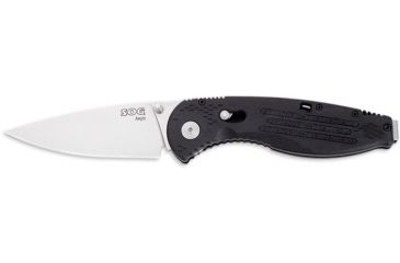 Image of SOG Aegis Knife w/ SE Fold 3.5in. Steel Blade and GRN Handle, Satin Polish Finish, Black AE01-CP