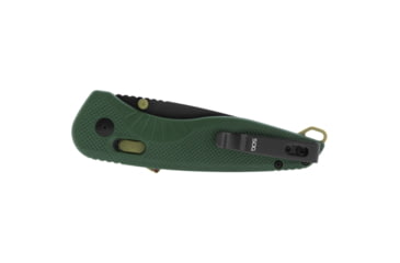 Image of SOG Specialty Knives & Tools Aegis AT Folding Knives, 3.13in, Straight Edge, Cryo D2 Steel, Drop Point, Forest, GRN Handle, SOG-11-41-13-41
