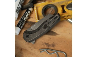 Image of SOG Specialty Knives &amp; Tools Aegis Flk 2.0 Frame Lock 14-41-04-43 Blackwash Stainless Steel Wharncliffe Pocket Knife - SOG-14-41-04-43