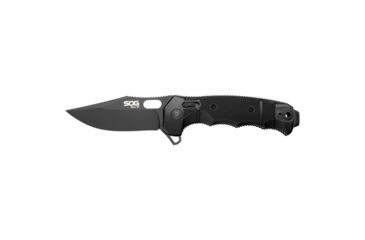 Image of SOG Specialty Knives &amp; Tools SEAL XR Flipper 3.9in Folding Knife,TiNi S35VN Clip Point Blade, Black, 12-21-01-57