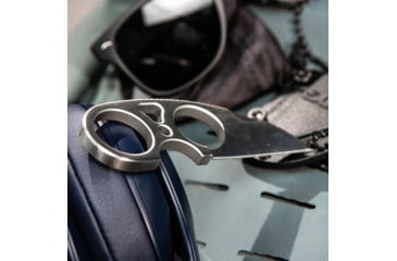 Image of SOG Specialty Knives &amp; Tools Snarl Fixed Blade Knife, 2.3in, 9Cr18MoV Blade, Sheepsfoot, Silver, Silver Handle, Black, SOG-JB01K-CP